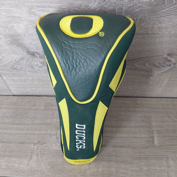 Oregon Ducks Golf Driver Headcover NCAA Green Gold Apex Embroidered 460cc 1 Wood - Picture 1 of 8